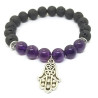 Amethyst and Lava Stone Aromatherapy Bracelet