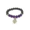 Amethyst and Lava Stone Aromatherapy Bracelet