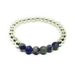 Sodalite Gemstone Bead Stretch Bracelet