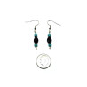 Black Onyx and Turquoise Dangle Earrings