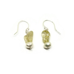 Citrine and Freshwater Pearl Earrings