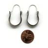 Sterling Silver and Copper Antiqued Textured Hoop Earrings