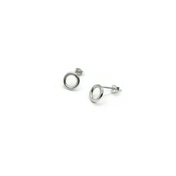 Sterling Silver Open Circle Earrings