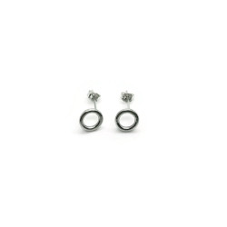 Sterling Silver Open Circle Earrings