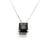 Sterling Silver Emerald Cut Smoky Quartz Pendant