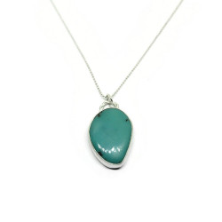 Genuine Turquoise and Sterling Silver Pendant