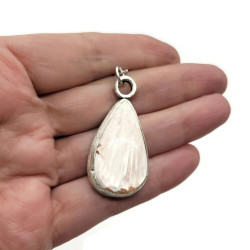 Chatoyant Scolecite Surprise Pendant with Guitar Design