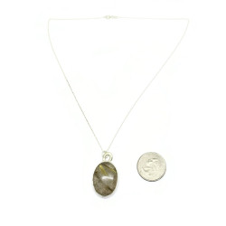 Sterling Silver Golden Rutile Quartz Pendant