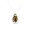 Textured Sterling Silver Dendritic Agate Necklace