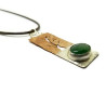 Green Aventurine Mixed Metal Tree Pendant