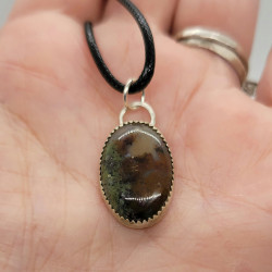 Unique Moss Agate Gemstone Necklace