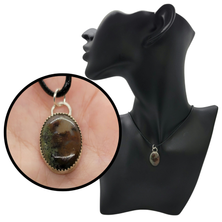 Unique Moss Agate Gemstone Necklace