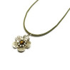 Sterling Silver Tiger's Eye Gemstone Flower Necklace