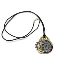 Steampunk Inspired Upcycled Watch Face Pendant