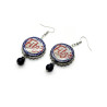 Retro Fitz's Bottle Cap Lapis Lazuli Dangle Earrings