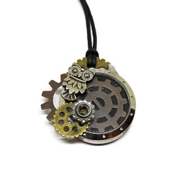 Steampunk Inspired Upcycled Watch Face Pendant