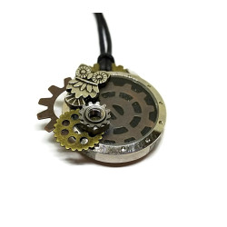 Steampunk Inspired Upcycled Watch Face Pendant