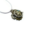 Owl and Gear Steampunk Inspired Pendant