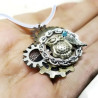 Owl and Gear Steampunk Inspired Pendant