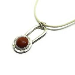 Red Sandstone Sterling Silver Pendant