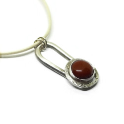 Red Sandstone Sterling Silver Pendant