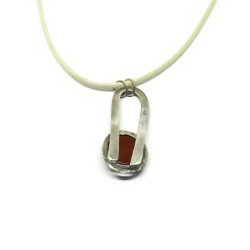 Red Sandstone Sterling Silver Pendant