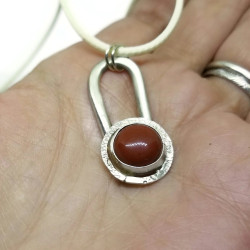 Red Sandstone Sterling Silver Pendant