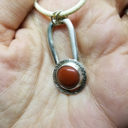 Red Sandstone Sterling Silver Pendant