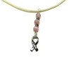 Pink Ribbon Cat's Eye Necklace