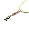 Pink Ribbon Cat's Eye Necklace