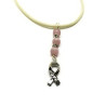 Pink Ribbon Cat's Eye Necklace