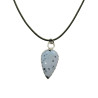 Sterling Silver Teardrop Tree Agate Pendant