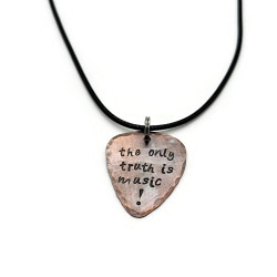 The Only Truth is Music! Guitar Pick Necklace