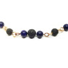 Lapis Lazuli and Lava Stone Bead Necklace