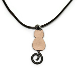 Fred the Cat Copper Pendant