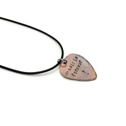 Music Is Forever! Guitar Pick Necklace