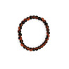 Red and Black Cat's Eye Beaded Stretch Bracelet