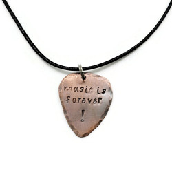 Music Is Forever! Guitar Pick Necklace