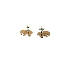 Copper Elephant Earrings