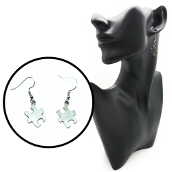 Puzzle Piece Dangle Earrings