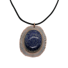 Mixed Metal Lapis Lazuli Gemstone Pendant