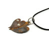 Rustic Copper and Sterling Silver Hearts Pendant