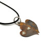 Rustic Copper and Sterling Silver Hearts Pendant