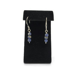 Blue Sodalite Sterling Silver Earrings