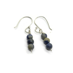 Blue Sodalite Sterling Silver Earrings