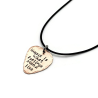 Music is What Feelings Sound Like Copper Guitar Pick Necklace