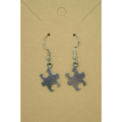 Puzzle Piece Dangle Earrings