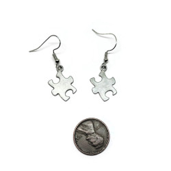 Puzzle Piece Dangle Earrings