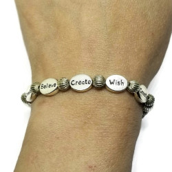 Believe, Create, Wish Stretch Bracelet