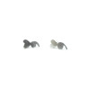 Sterling Silver Semicolon Heart Earrings